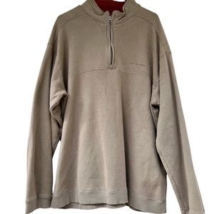 Columbia Men’s Stone Green Quarter Zip Sweatshirt Size XL